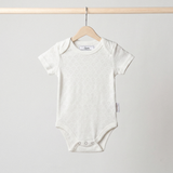 Pure Pointelle Heart Bodysuit - White