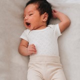 Pure Pointelle Heart Bodysuit - White