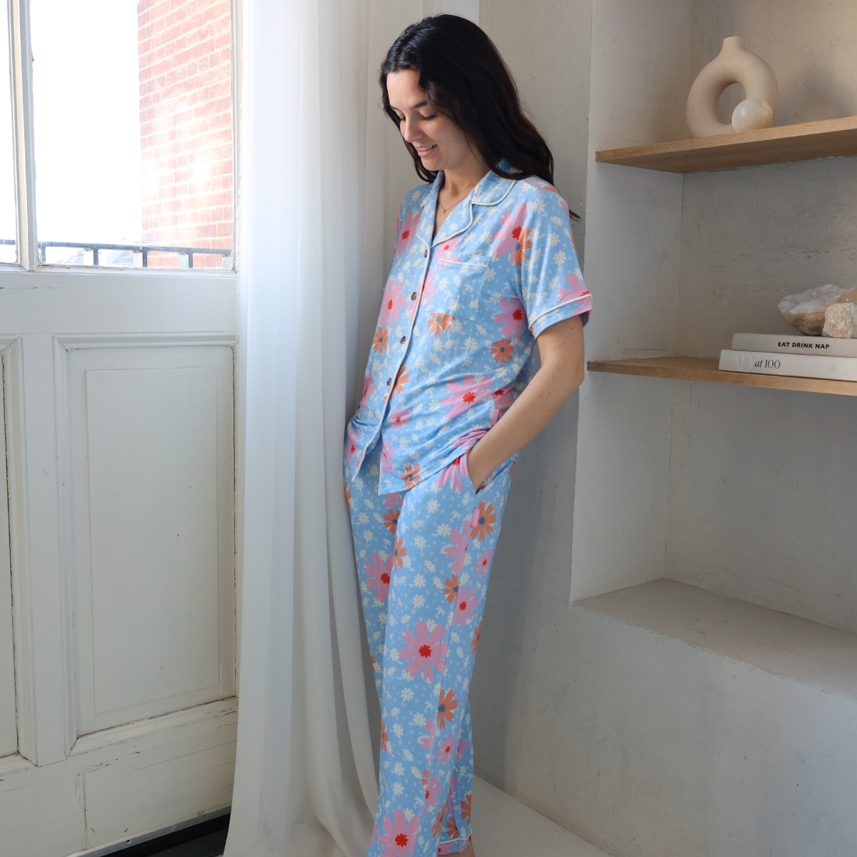 Women's Bamboo Pyjama Long Set - Daisy