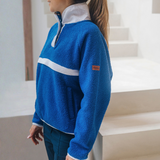 Breastfeeding Fleece Retro Cobalt