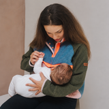 Breastfeeding Fleece Retro Coral and Olive