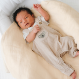 Pure Ribbed Cotton Dungarees Oatmeal Koala
