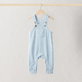 Pure Ribbed Cotton Dungarees Blue