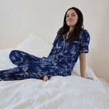 Conjunto largo de pijama de bambú para mujer - Big Cat