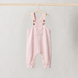 Pure Ribbed Cotton Dungarees Pink