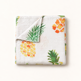 Große Musselin-Decke mit Ananas-Motiv