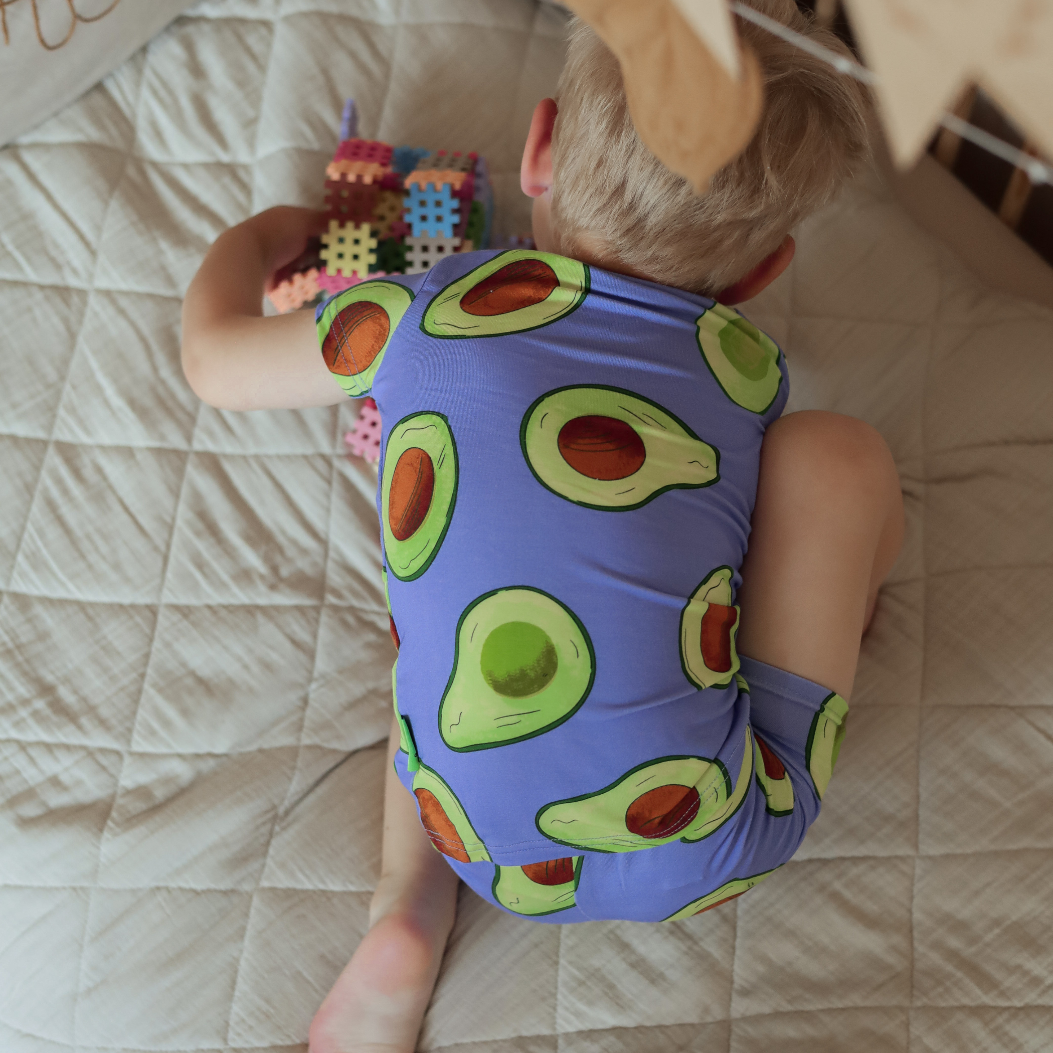 Children's Shortie PJ Set Avocado