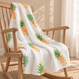 Große Musselin-Decke mit Ananas-Motiv