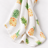 Große Musselin-Decke mit Ananas-Motiv