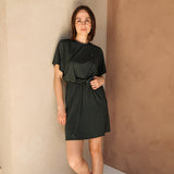 Barcelona Breastfeeding T-Shirt Dress Charcoal