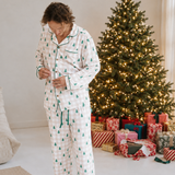 Pijama de manga comprida para homem, padrão xadrez Evergreen