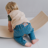 Bavlněná pletená vesta béžová