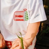 Oversized kinder-T-shirt Wit Sardines