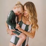 بدلة سباحة نسائية كومو مخططة للسيدات