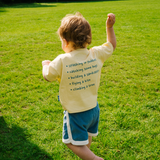Maglietta oversize da bambino gialla Slow Days