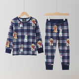 Kinder-Pyjama „Merry Mutt“ im Karomuster