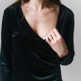 Aksamitna sukienka do karmienia piersią Paris czarna