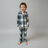 Conjunto de pijama infantil Tartán verde