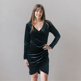 Aksamitna sukienka do karmienia piersią Paris czarna