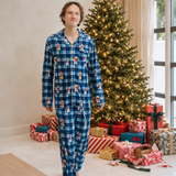 Pijama de manga comprida para homem, padrão xadrez «Merry Mutt»