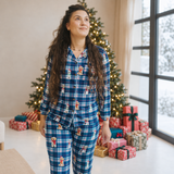 Damen-Pyjama-Set „Merry Mutt“ im Karomuster