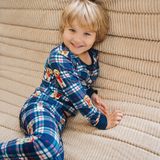 Kinder-Pyjama „Merry Mutt“ im Karomuster