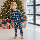 Kinder-Pyjama „Merry Mutt“ im Karomuster