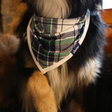 Śliniak dla psa zielony Tartan Pet Bandana
