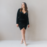 Aksamitna sukienka do karmienia piersią Paris czarna