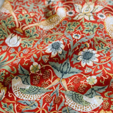 William Morris Dámske pyžamo Strawberry Thief Red
