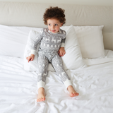 Children's PJ Set Grey Fair Isle