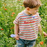 Camiseta infantil oversize a rayas «Good Old Days»