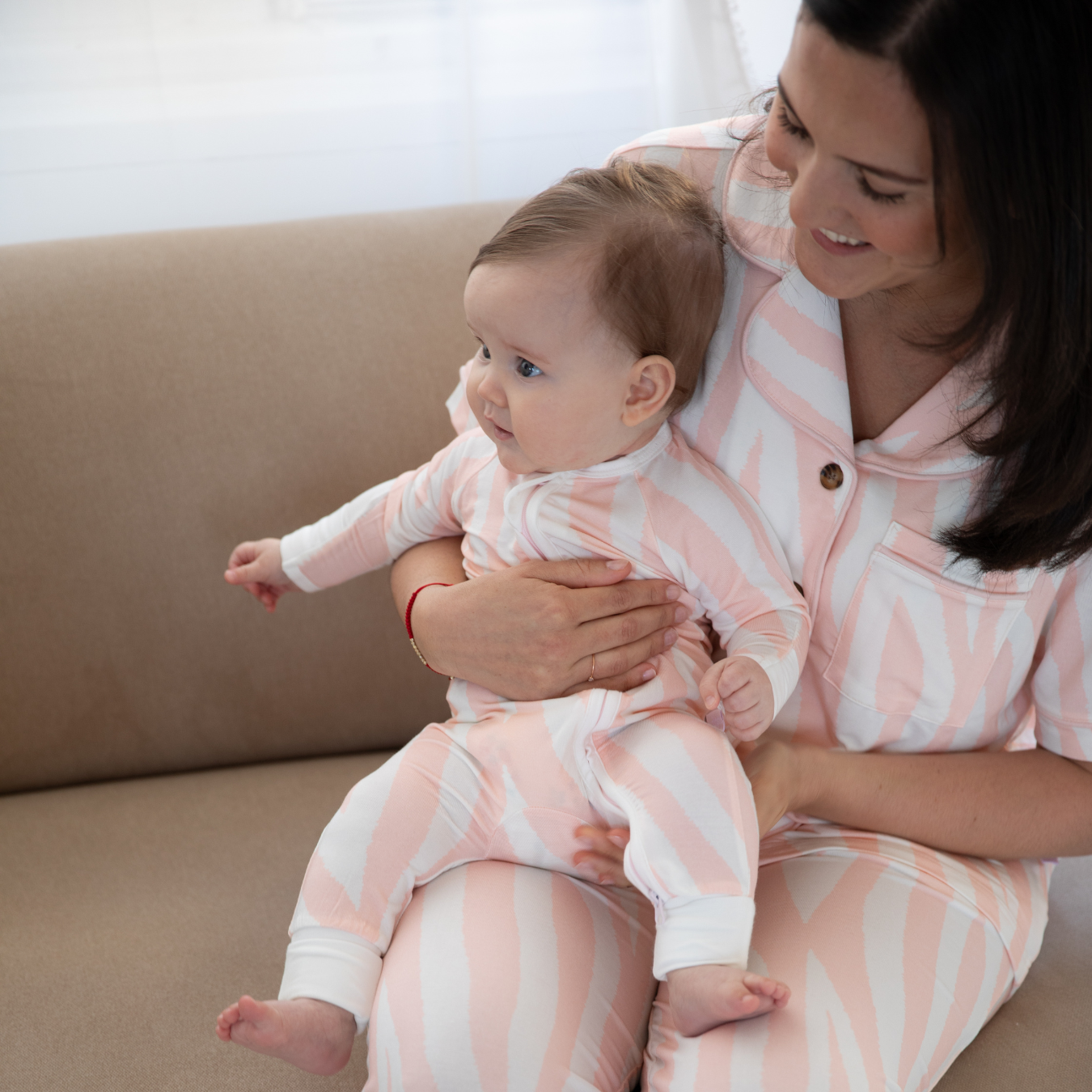 Women's Bamboo Pyjama Long Set - Zebra Print