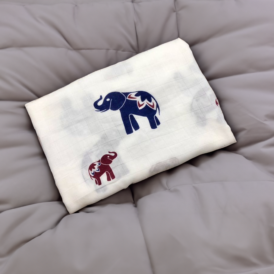 Muslin Elephants Navy