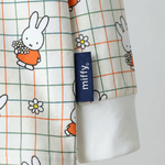 Miffy x Zipster etiqueta tejida en el conjunto de pijama de bambú infantil Miffy Checkered Bloom