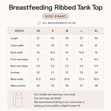 Breastfeeding Ribbed تانك توب أبيض