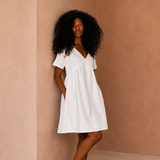 Portofino Breastfeeding Dress White