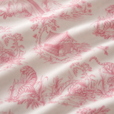 Conjunto de pijama de mujer rosa con estampado «Toile de Jouy»