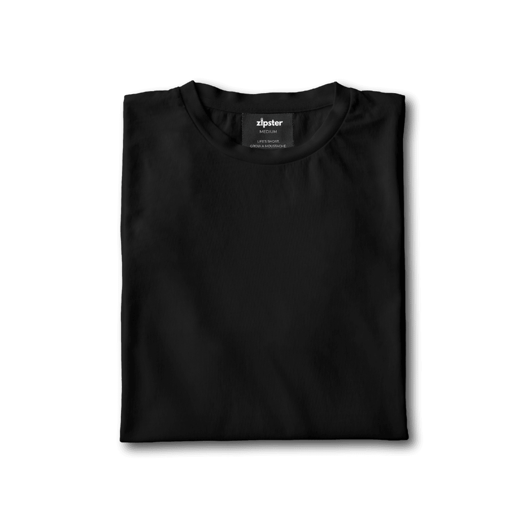 Men's Black Bamboo T-Shirt - Zipster